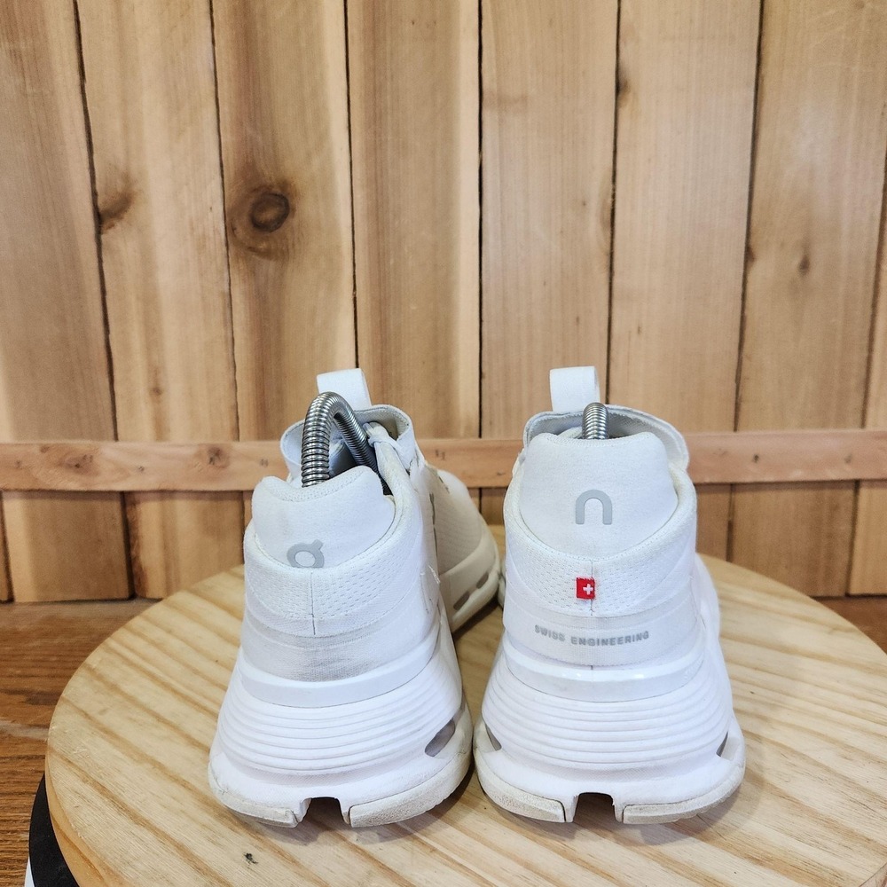 On Cloudnova 2 Shoes Womens 9 White Mesh Running Sneakers CloudTec Athletic - Picture 4 of 10